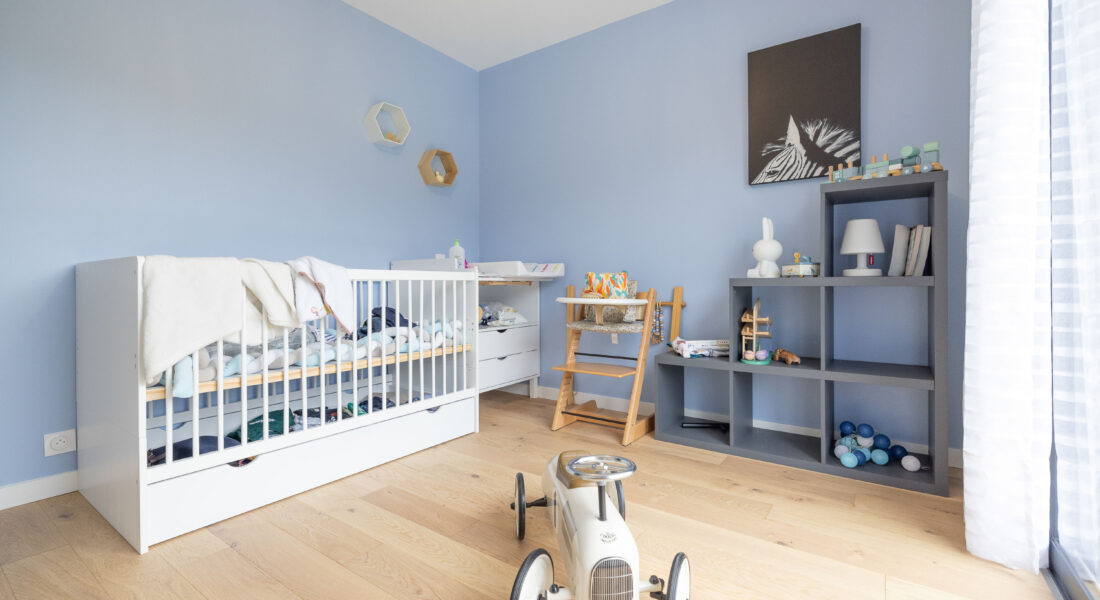 chambre enfant bleue