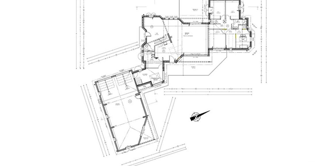 plan de maison basque avec 4 chambres