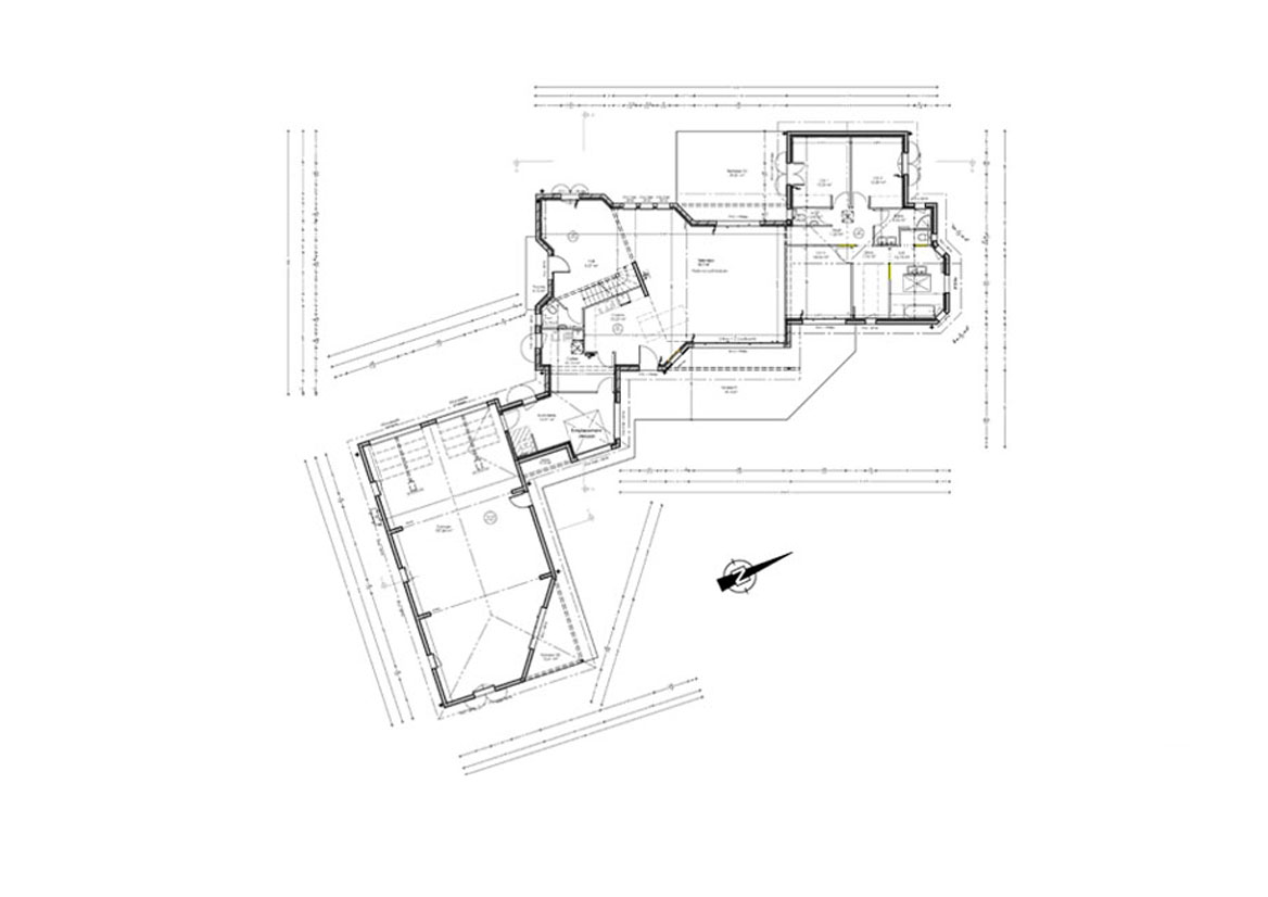 plan de maison basque avec 4 chambres
